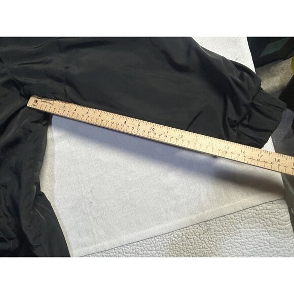 Divided by H&M Black 90 Brooklyn Racing Bomber Jacket Size Small Runs Big Coat - Picture 15 of 16